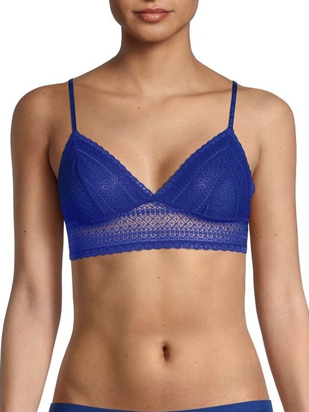 Dkny Blue Lace Bralette Size Small